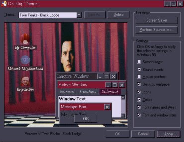 Black Lodge Desktop Theme screen shot