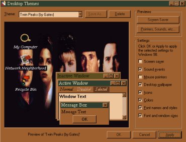 Twin Peaks Desktop Theme screen shot